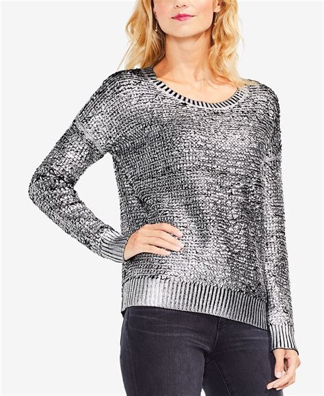 jumpers clothes metallic fabric|women's metallic sweaters.